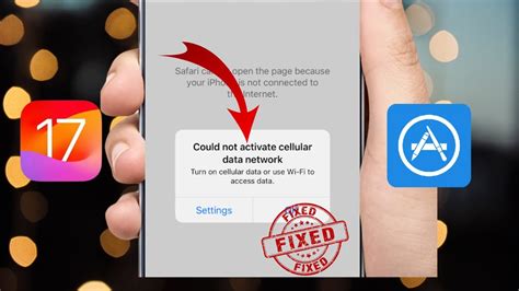 Could Not Activate Cellular Data Network Turn On Cellular Data Or Use