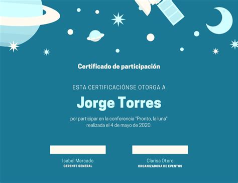 Plantillas De Certificados De Participación Gratuitas Canva