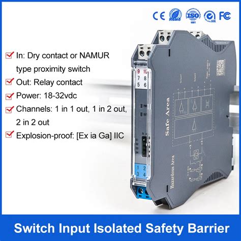 Electrical Explosion Proof Intrinsic Safety Barrier Analog 4 20mA