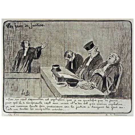 Lithograph Honoré Daumier Les Gens de Justice Plate 11 France from aa