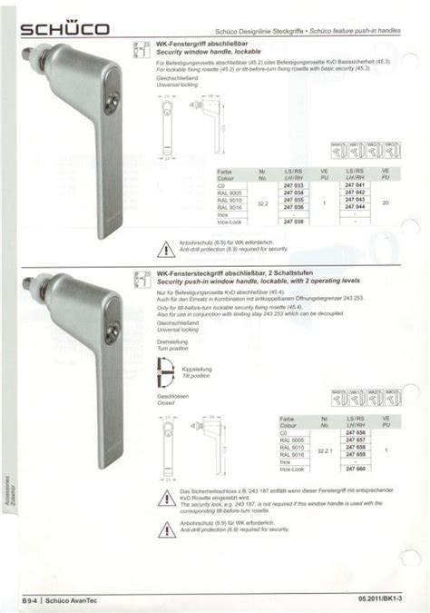 247033 Schüco AWS Steckgriff Fenstergriff abschießbar mit Rosette und