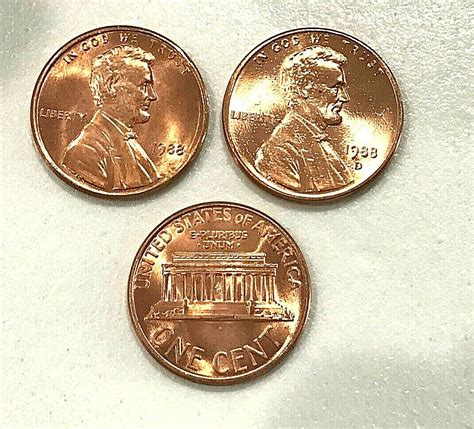 P D S Lincoln Memorial Cent Bu Red Us Coins Proof Free Shipping