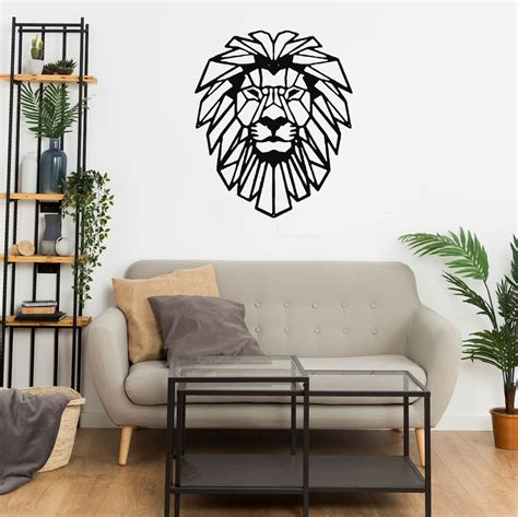 Metal Wall Decor Metal Lion Head Decor Animal Art Wall Hanging Home