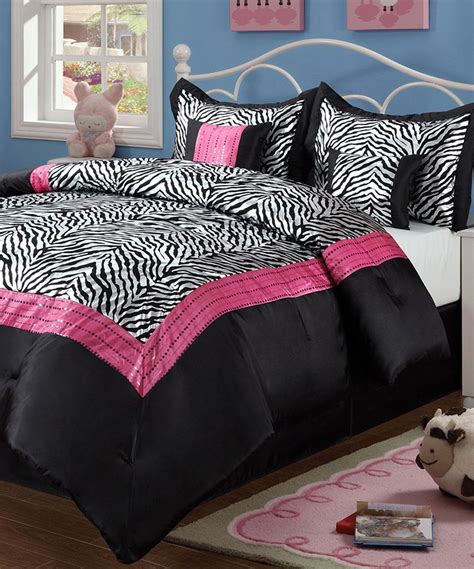 Zebra Comforter Set Queen Zebra Animal Print Queen Size 7 Piece Bed