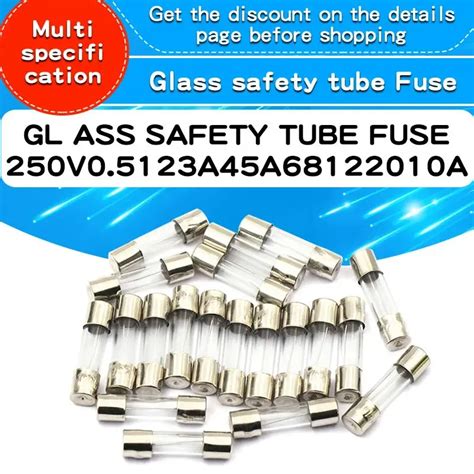 Pcs Glass Tube Fuse X Mm A A A A A A A A A A