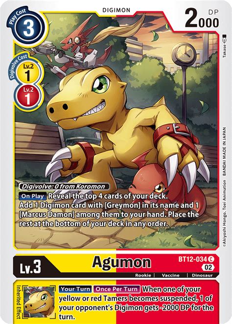 Agumon Digimon Myp Cards