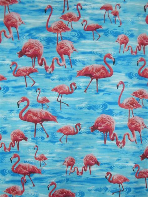 Flamingo Print Pure Cotton Fabric By Timeless TreasuresOne