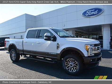 White Platinum Ford F Super Duty King Ranch Crew Cab X