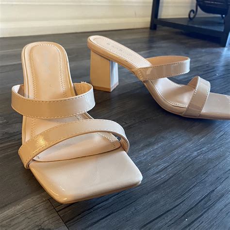 Size 7 Nude Kitten Heels Depop