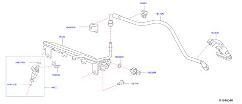 2018 Nissan Pathfinder Fuel Pressure Sensor 16638 3JT0B Genuine