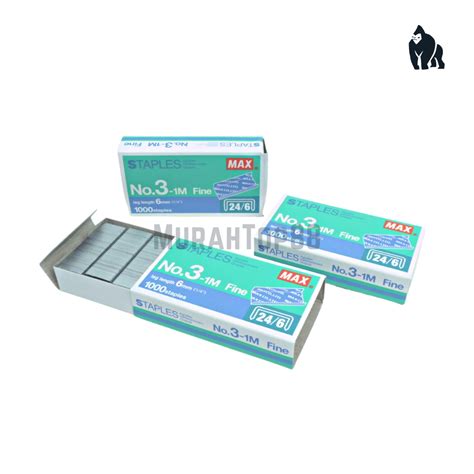 Jual Isi Staples Besar Max No 3 1m Refill Stapler Hekter No 3 Ecer