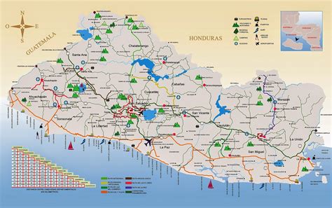 Guía Turística Salvadoreña MAPA TURÍSTICO DE EL SALVADOR