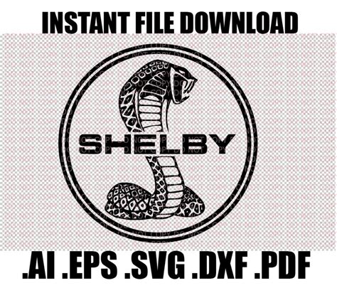 Shelby Mustang Cobra Svg Dxf Ai Eps Pdf File Clip Art Etsy