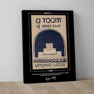 A Room Of One S Own Book Cover Poster Virginia Woolf A Etsy