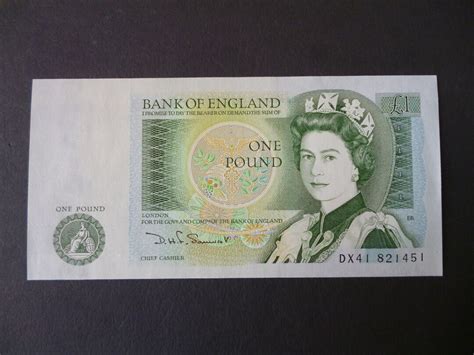 1981 Genuine English One Pound Note in Mint Crisp Uncirculated un-used ...