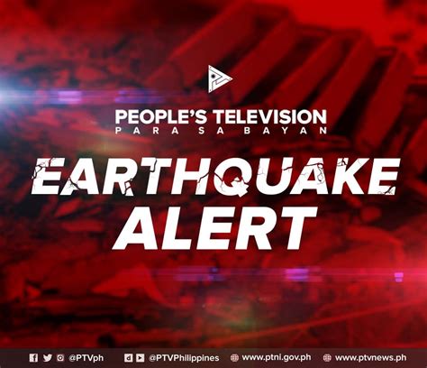 Ptvph On Twitter Earthquake Alert Niyanig Ng Magnitude Na Lindol