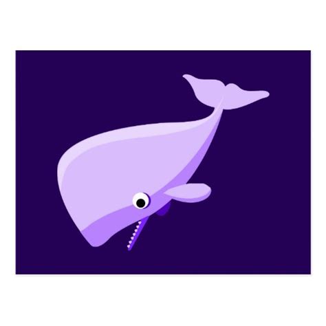 Purple Cartoon Whale | Zazzle