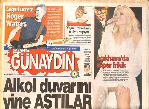 Sabah Gazetesi G Nayd N Eki Haziran Ajda Pekkan Dan A K