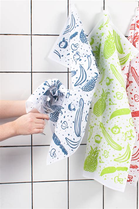 Screen Printed Kitchen Towels On Behance