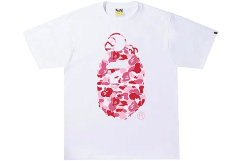 Bape Abc Camo Milo On Big Ape Tee Whitepink Mens Ss22 Us