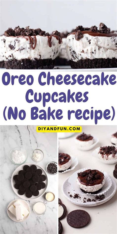 oreo cheesecake cupcakes no bake recipe