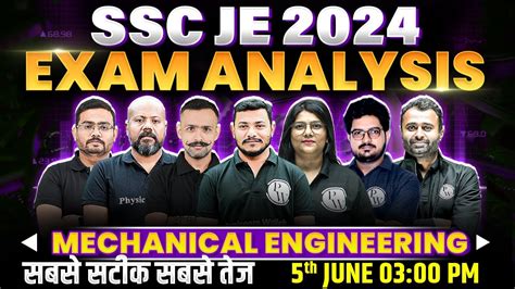 Ssc Je Exam Analysis Ssc Je Mechanical Paper Analysis Ssc