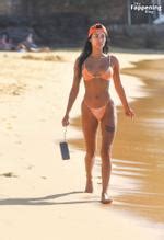 Evelyn Ellis Sexy Shows Off Her Amazing Body Wearing A Hot Orange Bikini At Camp Cove Beach In