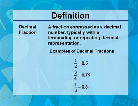 Video Definition 4--Fraction Concepts--Decimal Fraction | Media4Math