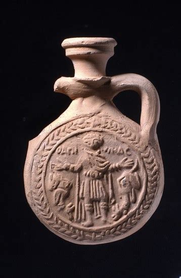 Pilgrim Flask Associated With The Shrine Of St Menas At Abu Mina 5th