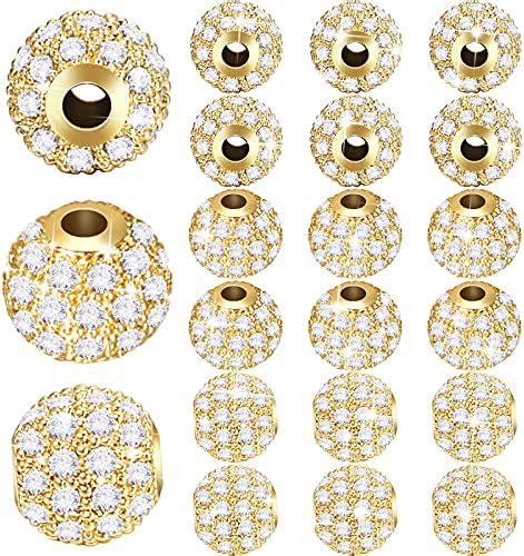 Amazon BronaGrand Rhinestone Ball Spacer Beads 100pcs 8mm Crystal