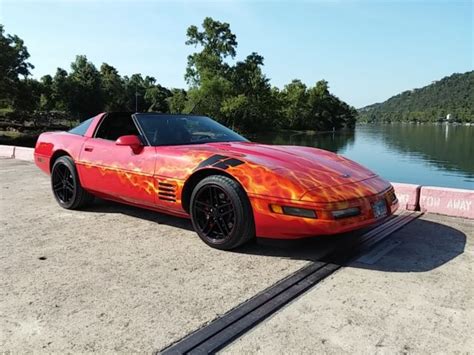 1994 Corvette Custom painted Flames,Hot Rod, Rat Rod, hatch, True fire ...