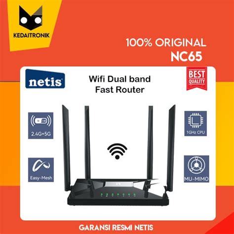 Jual Netis Router Ac1200 Nc65 Wireless Dual Band Gigabit 4 Antena 5dbi Shopee Indonesia