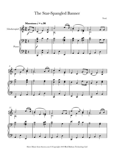 Star Spangled Banner Sheet Music For Percussion 8notes