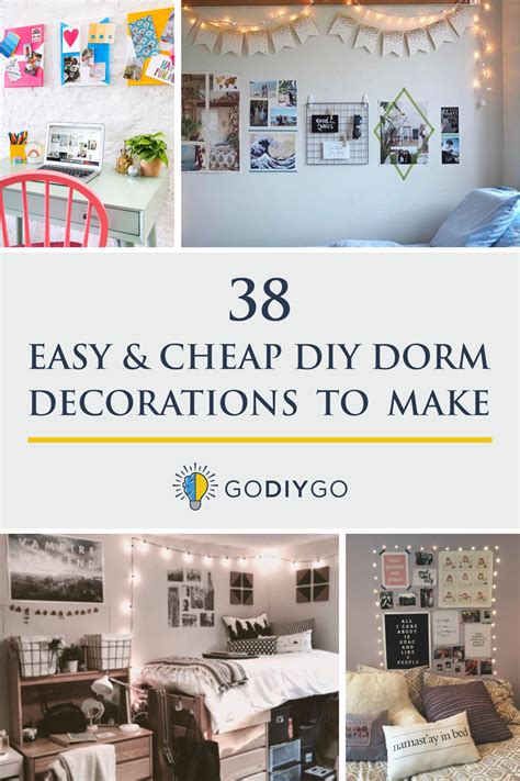 38 Easy And Cheap Diy Dorm Decorations To Make Godiygo Com