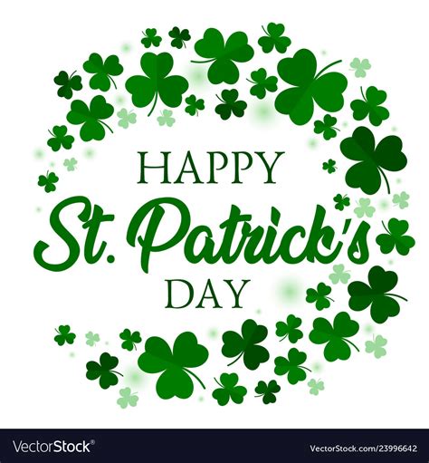 Happy St Patricks Day Elegant Greeting Royalty Free Vector