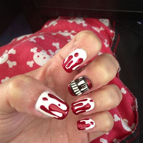 Dracula Nails For Lead Up To Halloween How To Do Nails Nail Designs