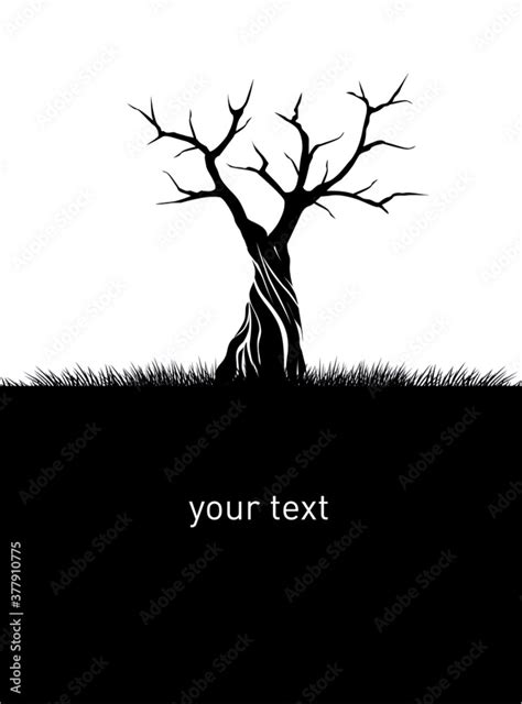 Vetor De Shape Of Naked Tree Vector Outline Illustration Plant In