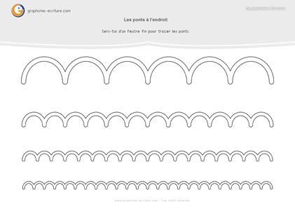 Graphisme Maternelle Ponts à lendroit et ponts à lenvers