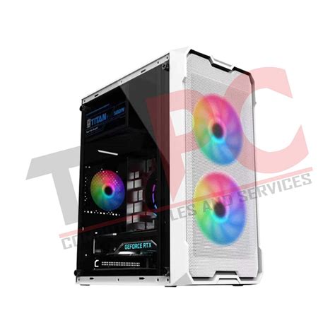 Keytech T Tempered Glass Side Mesh Front Panel Gaming Pc Case Black