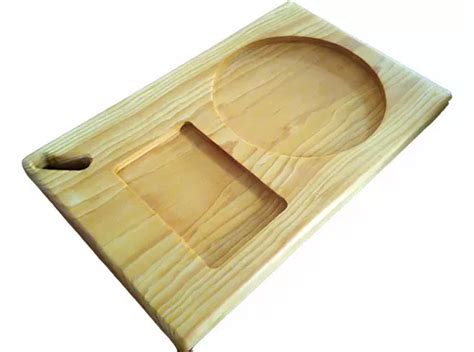 Jgo 15 Tabla Plato Madera Pino Para Hamburguesas 21 X 34cm