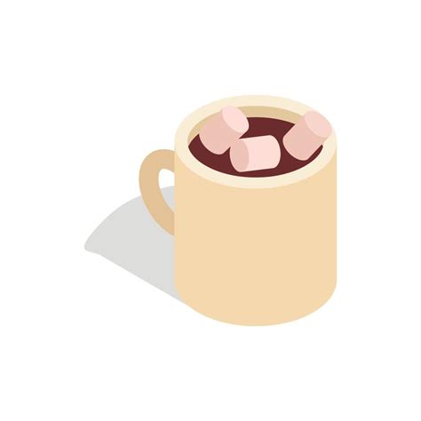 Hot Chocolate With Marshmallows In Cup Icon 14613101 Vector Art At Vecteezy