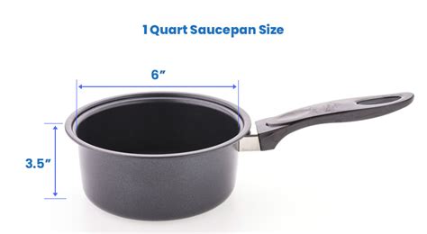 Saucepan Sizes 1 2 3 And 4 Quart Pan Dimensions Designing Idea