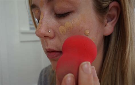 Applying Foundation With Beauty Blender Abby Sheehan Makeup