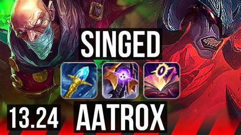 SINGED Vs AATROX TOP 1800 Games 8 3 15 Rank 9 Singed Dominating