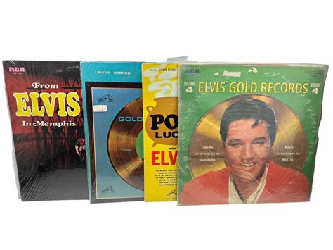 Elvis Presley Vinyl Records Lot Of 4 Pot Luck Lsp 2523 Rare Living