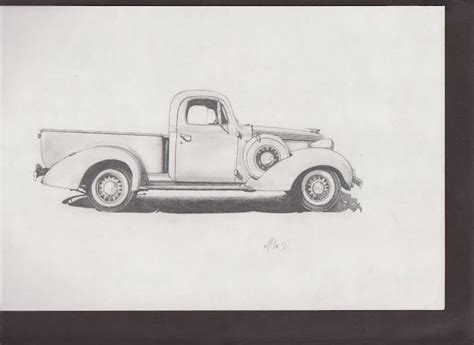 Old Chevy Truck Pencil Drawings