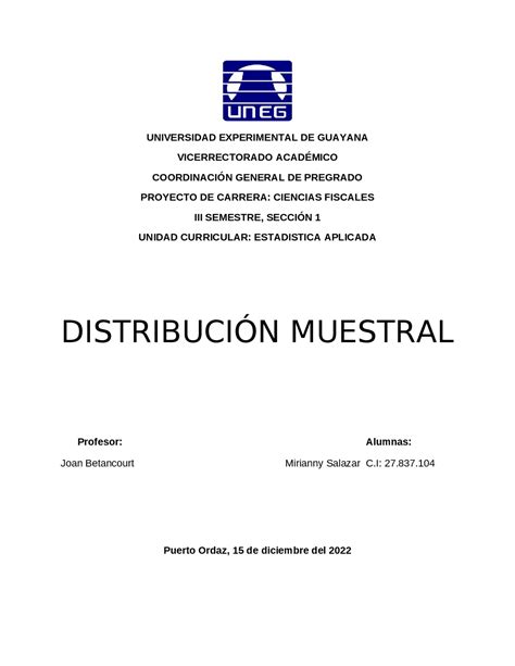 Distribución Muestral De Propiedadss Ejercicios De Estadística Aplicada Docsity