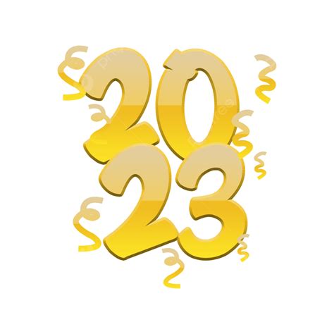 New Year Gradient Gold 2023 Vector Art Gradient Gold 2023 New Year