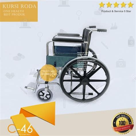 Jual Onehealth Kursi Roda Velg Racing Wheelchair Standard Chrome