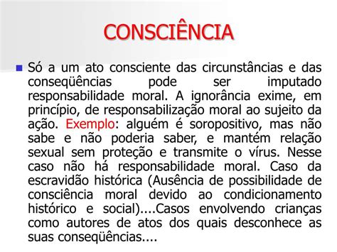 PPT ELEMENTOS CONSTITUTIVOS DA RESPONSABILIDADE MORAL CONSCIÊNCIA E